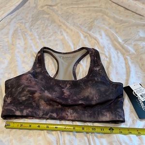 Chennault racer back Sport Bra - NWT purple grey tie dye - women’s size Large
